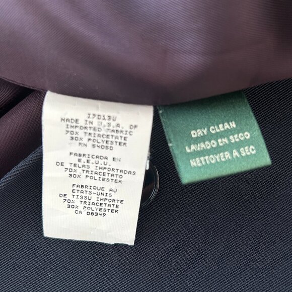 Lauren Ralph Lauren Tailored Longline Navy Blazer Women Size 10 - Picture 10 of 10